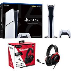 Sony Playstation 5 digital slim console hyperx cloud iii wired gaming headset inc 1 TB