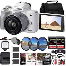 Canon Mirrorless Cameras Canon eos m50 mark ii ef-m 15-45mm is stm kit white (international model) 3 in