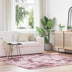 vidaXL Dammig Rosa Ryamatta 200x200 cm Polyester Rosa cm