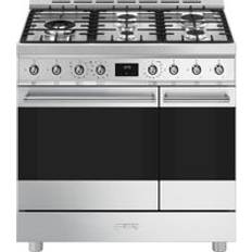 Smeg C92GPX2 90 cm Dual Fuel Range Cooker Stainless Steel
