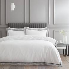 Bianca Cotton Mayfair Påslakan Silver, Vit (260x220cm)