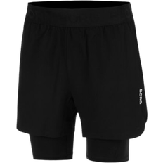 Ensfargede - Svarte Shorts Björn Borg 2 In 1 Shorts - Black Beauty