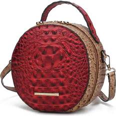 MKF Collection Ynnari Women Crossbody Croc-Embossed Round Chic Handbag - Red