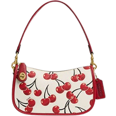 Coach Swinger Bag With Cherry Print - Brass/Chalk Multi