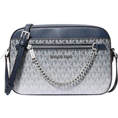Michael Kors Jet Set Large Ombré Signature Logo Crossbody Body - Navy