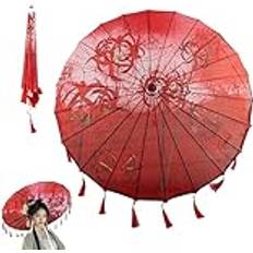 AOpghY Chinese Umbrella 32in Red Magic Lily - Red Magic Lily