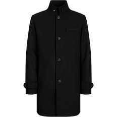 Melton Wool Coat - Black