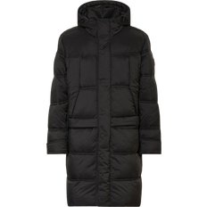 HUGO BOSS Olomis1 Relaxed Fit Longline Quilted Parka - Black