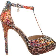 Fabric Heeled Sandals Thalia Sodi Chacey - Exotic Multi