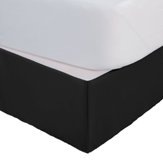 Valance Sheets Martex Pleated Bed Skirt 15 Inch Hotel Quality Valance Sheet White, Black (203.2x)