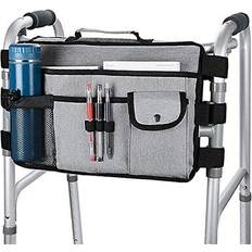 Crutches & Medical Aids Walker bag for seniors-folding accessories bag (double sided) Gray 1.04 Pounds