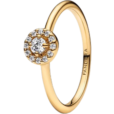 Pandora Round Pave Halo Ring - Gold/Transparent