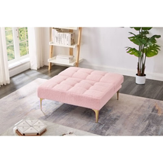 House of Hampton Convertible Bed Futon Pink Sofa