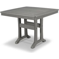 Wood Garden Table Polywood Nautical Trestle 37 Dining Table 29.0 H x 38.5 W x 38.5 D