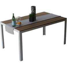 Wood Outdoor Dining Tables Latitude Run Naudain Dining Table 28.0 H x 34.5 W x 62.0 D