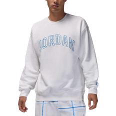 Nike sweatshirt white Nike Jordan Essentials Men's Fleece Crew Neck Sweatshirt - White/Legend Blue
