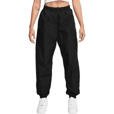 UV Protection - Women Pants Nike Sportswear Essential Women's Mid-Rise Oversized Woven Joggers - Black/White