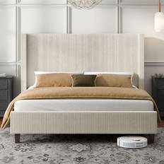 Beige Bed Frames Wade Logan Wauseon