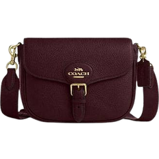 Coach Amelia Saddle Bag - Pebbled leather/Gold/Merlot