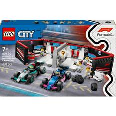 Auto garage LEGO City F1 Garage & Mercedes AMG & Alpine Cars 60444