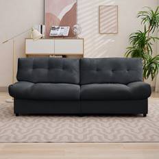 Ebern Designs W112385906 Dark Gray Sofa 80" 2 Seater