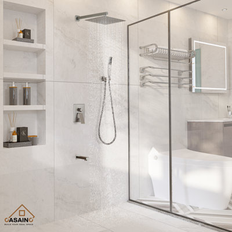 Shower Sets Casainc Pressure Balanced Complete Shower System CS3513-12BN Gray