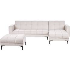 Hörnsoffor - Recliner Beliani Left-Hand Corner Off-White Sofa
