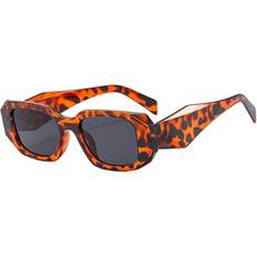 HYYZZC Retro Wide Leg Sunglasses Orange/Grey