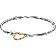 Bracelets Pandora Bracelet Maille Serpent Fermoir ur Moments Argent Argent, Doré