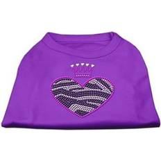 Pets Mirage Pet Products Zebra Heart Rhinestone Dog Shirt XS