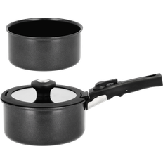 Holm Grytset Avtagbart Handtag 1,1 L 2,4 L Set med lock