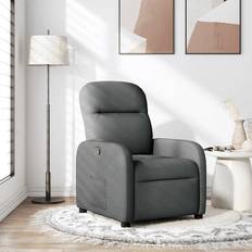 Fauteuil inclinable Fauteuils vidaXL Inclinable Gris Foncé Tissu Fauteuil