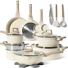 Ebern Designs Pots And Pans of 21 Pcs Granite Cookware Set