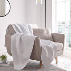 Silentnight Luxury Matalasse Bed Throw 150 x 200 cm Blankets White