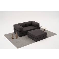 Sufian Hörnbäddsoffa Med Divan 2-sits Antracit Grå Soffa