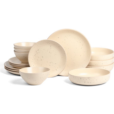 STONE LAIN 16-Piece Dinnerware Beige Dinner Set 16pcs