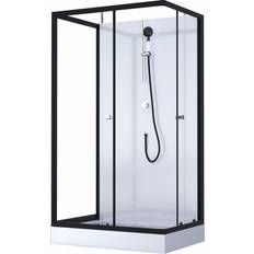Duschen Marwell Komplettdusche Black and White 80 cm x 110 cm x 200 cm