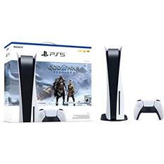 Game Consoles Sony PS5: Playstation 5 Disc Version Gaming Console God of War Ragnarok Bundle with 4K UHD Blu-ray Player up to 120fps for Compatible Games, Support for 120Hz Output on 4K Displays