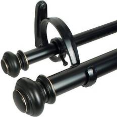 Decopolitan Beme Urna Dubbelstång Set 91-183 cm Antik Svart