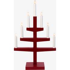 Adventsljusstake trapp Star Trading Trapp Red Adventsljusstake 33.5cm