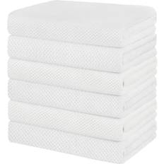 HOMEXCEL 6 Pack Set 24 x 48 Inches Bath Towel White