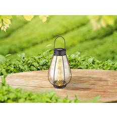 Globo LED Solar Laterne 12 x 30 cm Schwarz