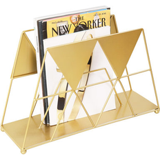 Gold Newspaper Racks Everly Quinn Tabletop Metal Wire Magazine 10.4 H x 16.8 W x 5.5 D Newspaper Rack