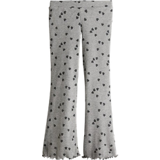 H&M Flared Leggings - Gray/Hearts