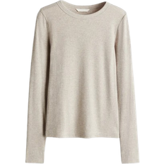 H&M Ribbed Modal Blend Top - Beige Marl