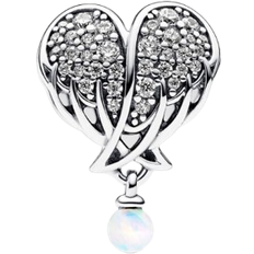 Pandora Charm ur et Ailes Ange Scintillant Blanc