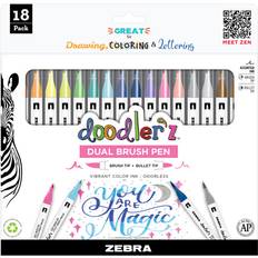 Zebra pens Zebra Doodlerz Dual Brush Pens 18-pack