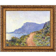 Vault W Artwork La Corniche at Monaco, 1884 Gold Framed Art 104.1x83.8cm