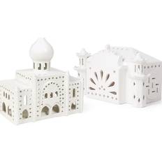 Kähler Lanterner Kähler Urbania Tivoli Light Houses White Lanterne 9cm 2stk