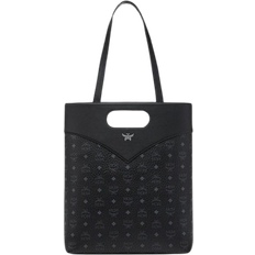 Kanvas - Unisex Toteväskor MCM Diamond Tote In Visetos Leather Mix BLACK LRG